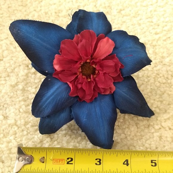 vintage y2k 00s large 3D rosette blossom pin brooch - Picture 4 of 8